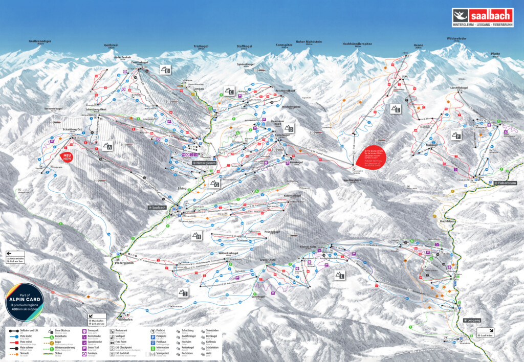skikaart fieberbrunn saalbach hinterglemm