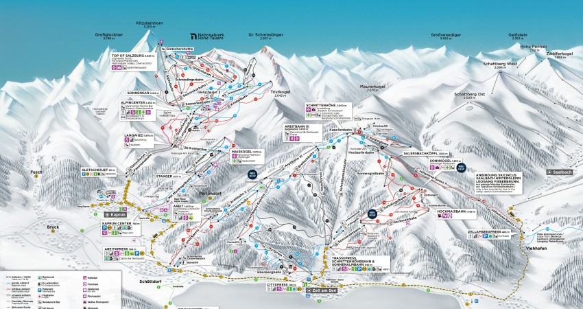 pistekaart kaprun kitzsteinhorn