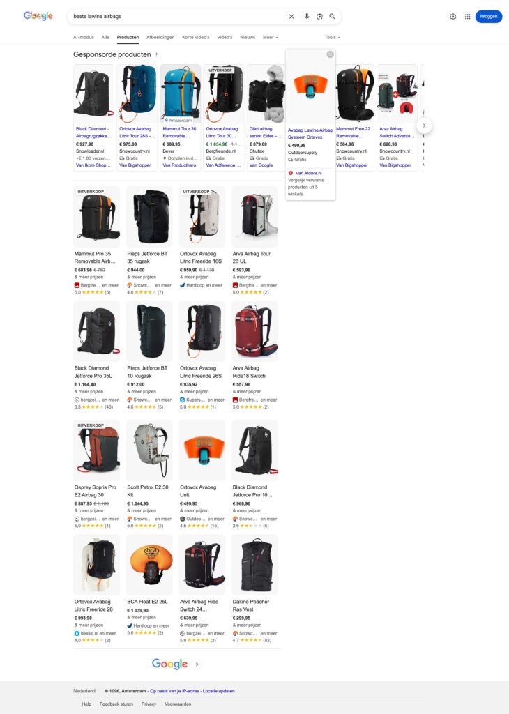 Keuze lawine airbag 2026