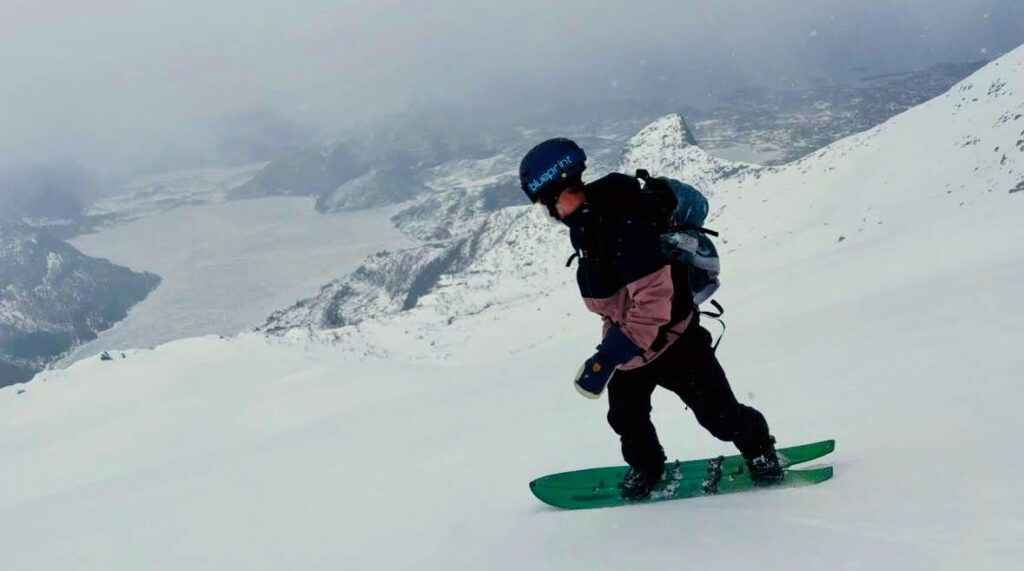 naar beneden splitboarden