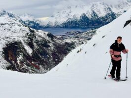 splitboarden omhoog lofoten