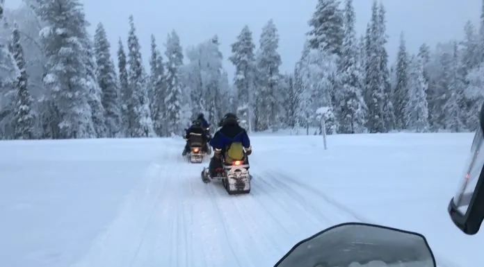 snow scooter lapland