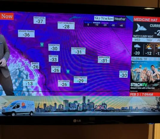 Frost bite conditions Canada