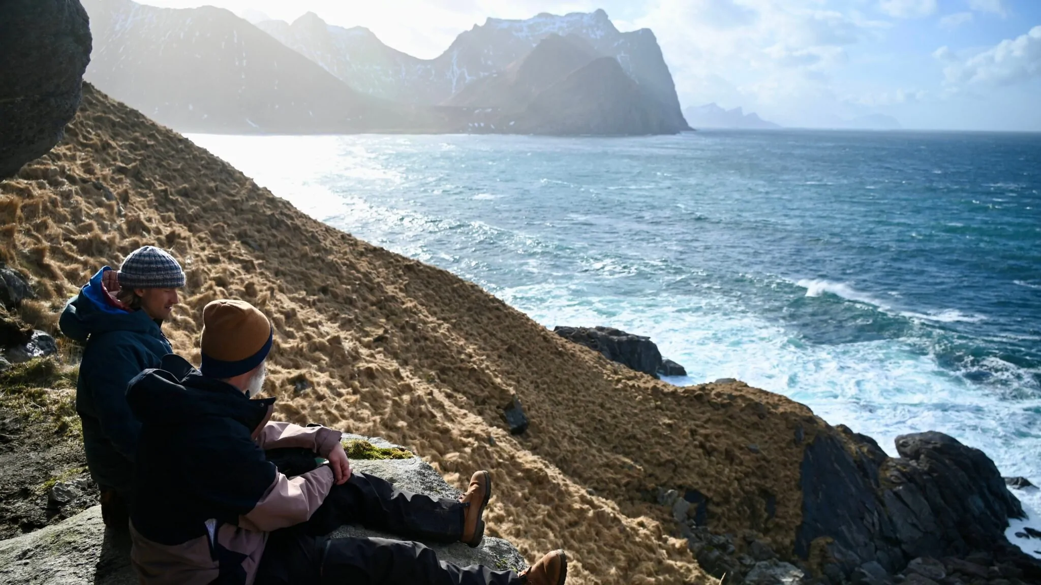 Unstad baai met uitzicht