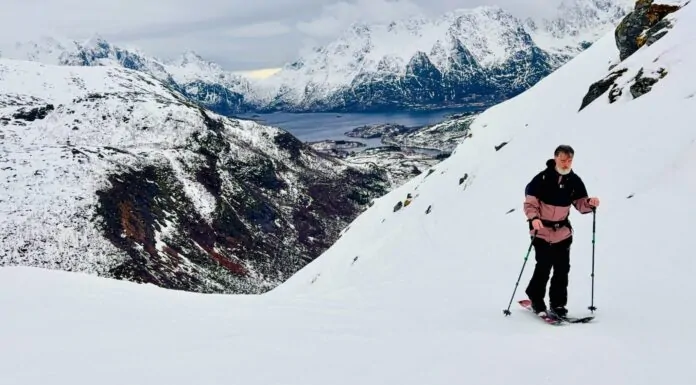 splitboarden omhoog lofoten